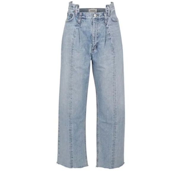 NEW AGOLDE Pieced Angled Jean In Matrix Wash Denim Women's Size 27
